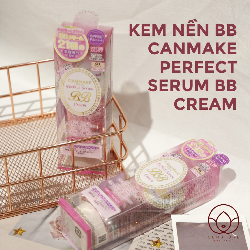 KEM NỀN TRANG ĐIỂM  CANMAKE PERFECT SERUM BB CREAM NHẬT BẢN