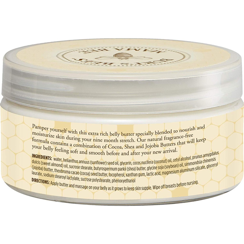 Kem Chống Rạn Da Cho Mẹ Bầu Burt's Bees Mama Bee Belly Butter with She Butter &amp; Vitamin E 99% Natural 185gr Burt Bee
