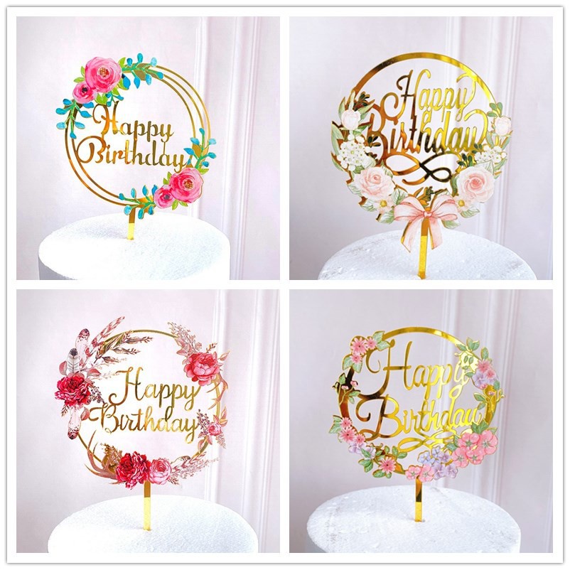 Que Cắm Hoa Trang Trí Bánh Kem Sinh Nhật Bằng Acrylic
