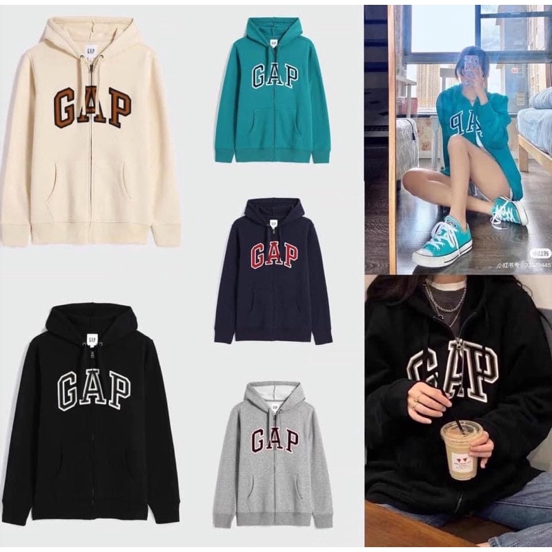 Áo khoác GAP nỉ bông unisex style Hàn ulzzang