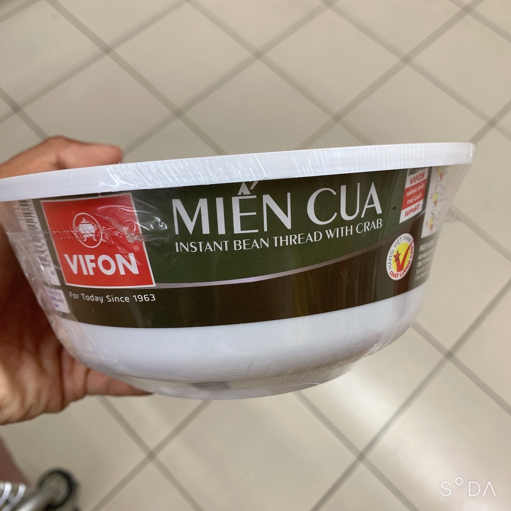 Thùng 12 Tô Miến Cua Vifon Có THịt Thật 105g