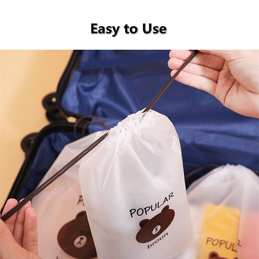 Bộ 1 / 3 túi đựng mỹ phẩm màu sắc trong suốt họa tiết hoa hoạt hình đáng yêu thiết kế chống thấm nước (có bán lẻ)