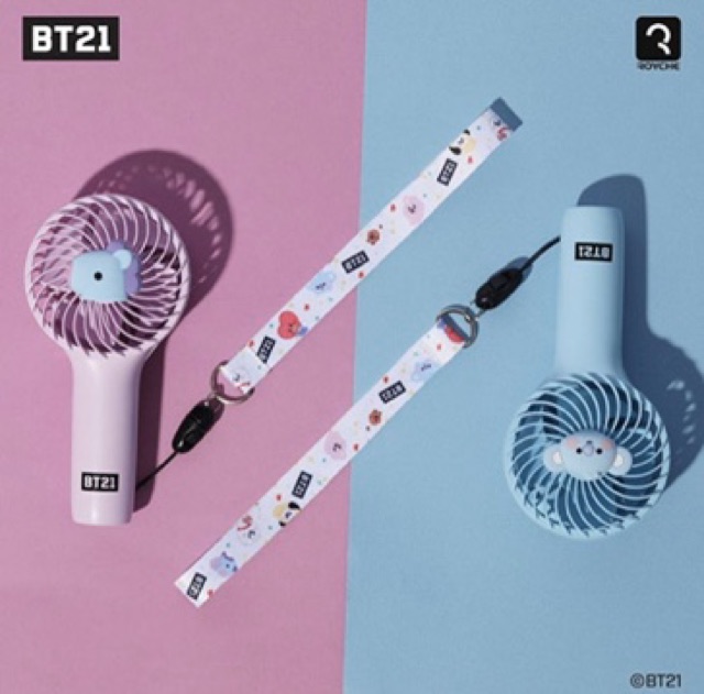 (Sẵn Cooky) Handy fan quạt cầm tay BT21 x Royche Baby (chính hãng)