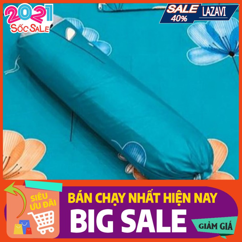 Vỏ gối ôm cotton poly,free ship,được chọn mẫu,mẫu quạt xanh