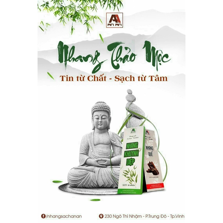 Nhang sạch An An được làm từ thảo mộc nhang quế nhang khuynh diệp an toàn tuyệt đối