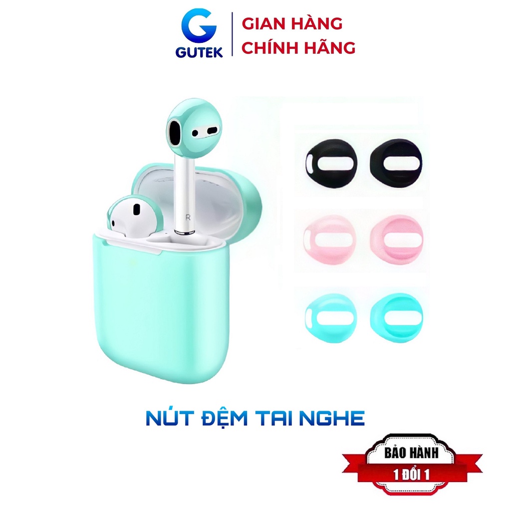 2 nút đệm đeo tai nghe bluetooth airpos bằng silicon chống rơi chống bẩn nhiều màu Gutek