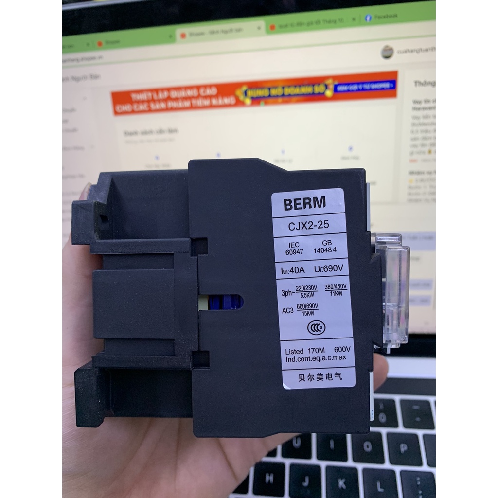 Contactor Khởi Động Từ 220VAC CJX2-12 CJX2-18 CJX2-25 CJX2-32 - Hiệu Berm