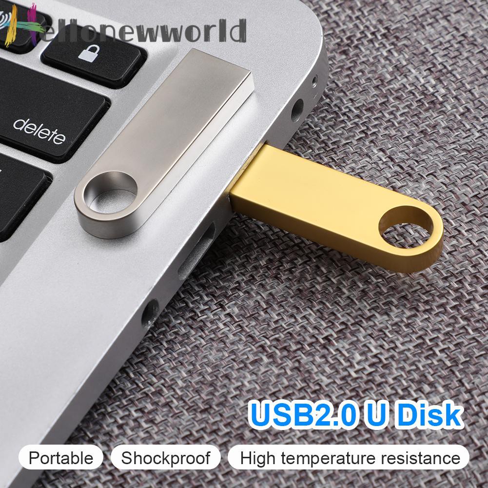 Hellonewworld Metal USB 2.0 Flash Drive 64GB 32GB 16GB High Speed USB Pen Thumb Drive