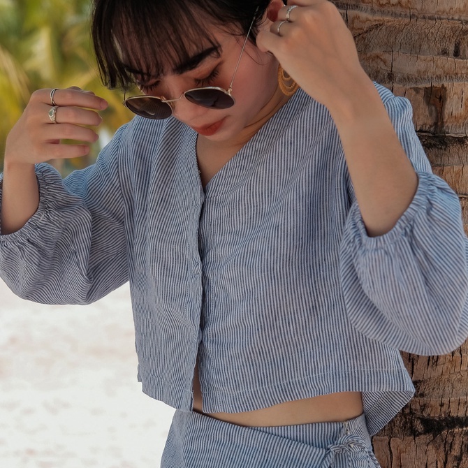 Bộ Quần Áo - Linen - Mira Set - Sọc - PHUTA