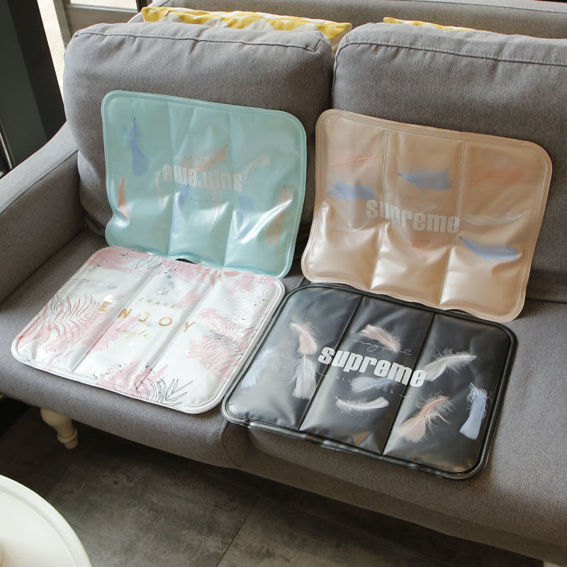 Đệm băng mùa hè mát ô tô túi nước làm ghế miễn phí phun gel thoáng khí học sinh gối lạnh