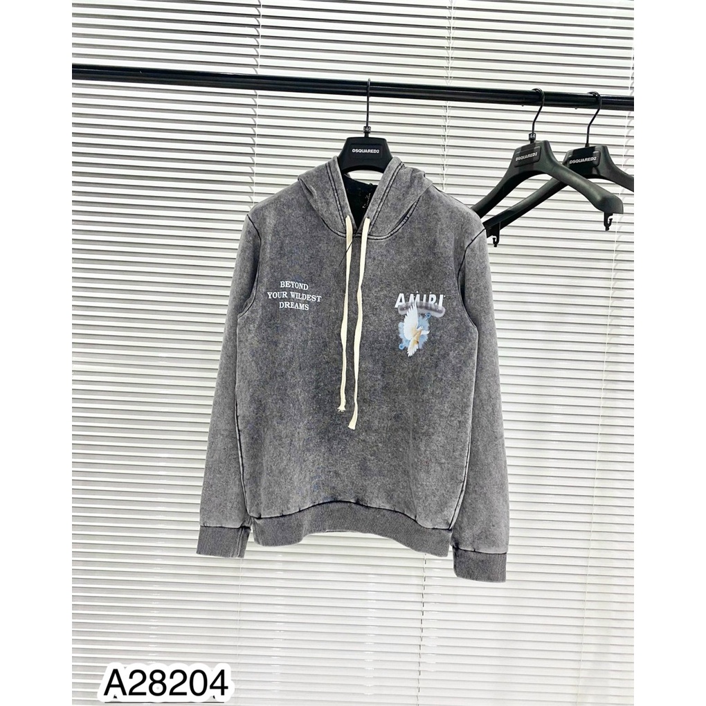 Áo Nỉ Hoodie Nam Xám In Hình Cao Cấp - Áo Hoodie Nam AMR In Chữ Cực Đẹp