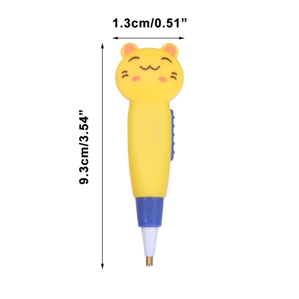 Bút làm tranh đính đá 5d DIY hình động vật có đèn led