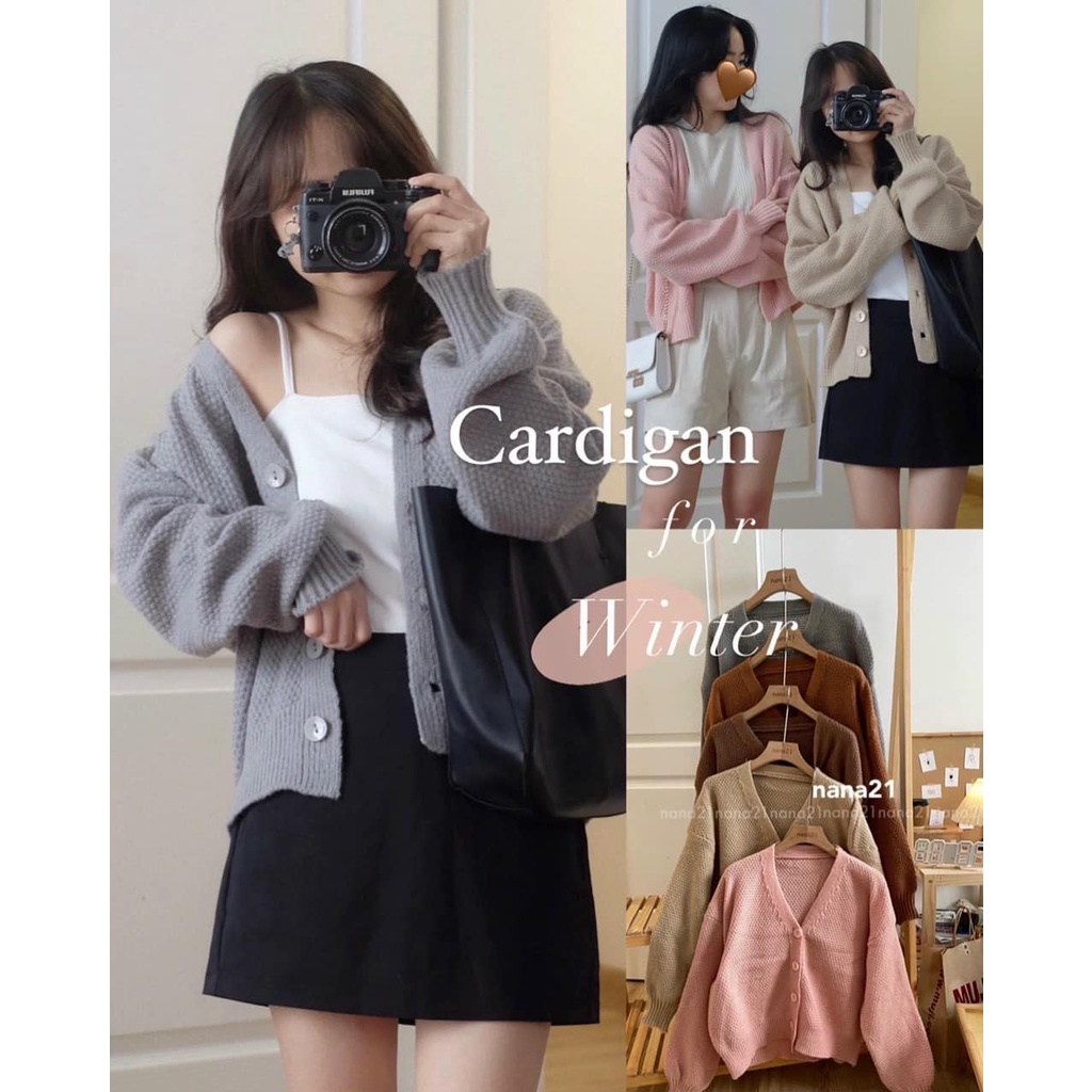 Áo khoác len gạo màu hot hit (kèm ảnh thật,video)