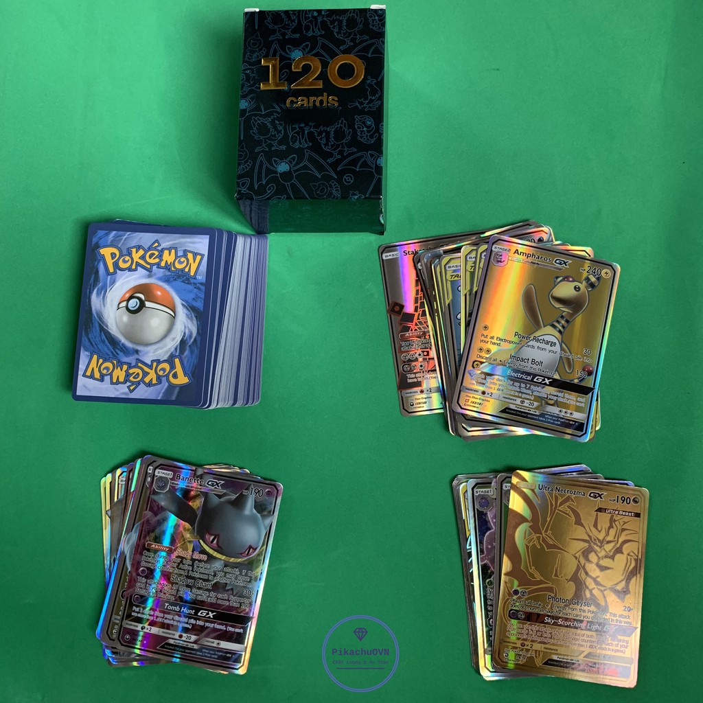 Bộ Thẻ Bài Pokemon 120 Thẻ (Gx+Tagteam) Chơi Đối Kháng New Đẹp