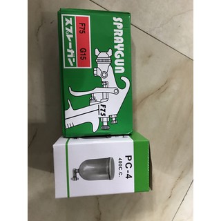 Bộ phun sơn F75 Wufa - Bộ phun sơn bình trên cốc 400ML