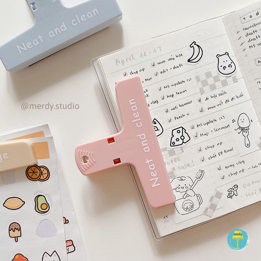 Kẹp giấy size lớn màu pastel có nam châm