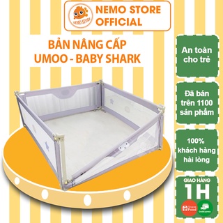 Thanh chắn giường cho bé UMOO BABY SHARK kiêm quây cũi 1m6 1m8 2m 2m2