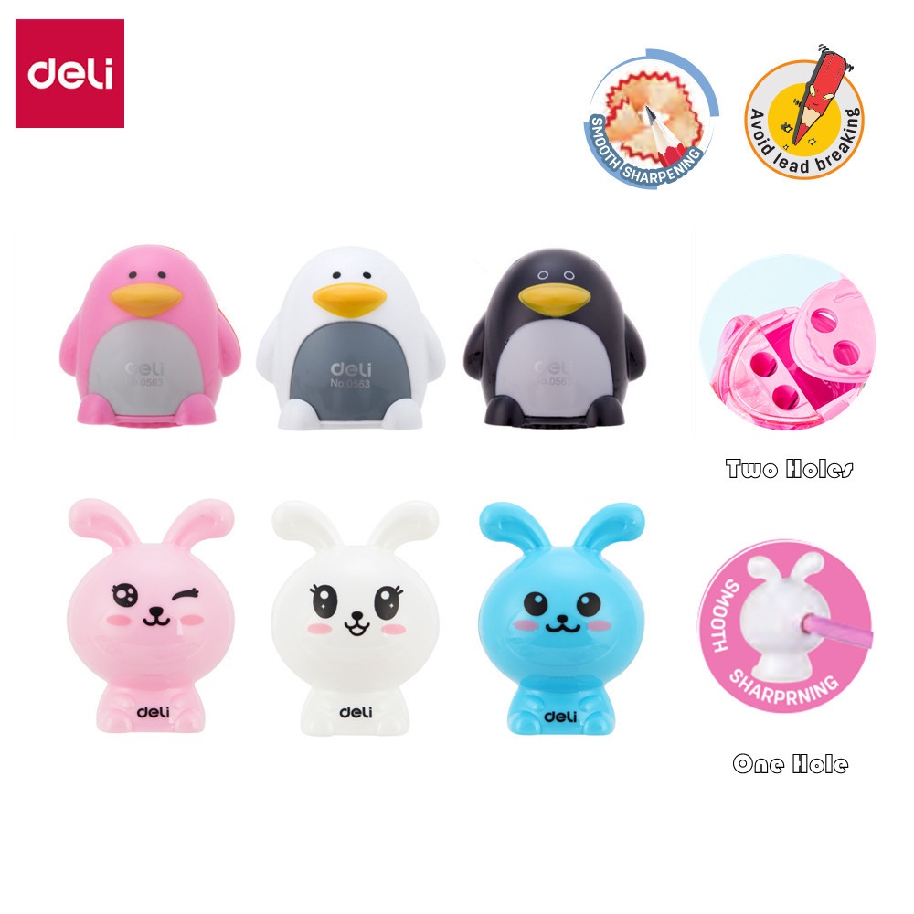 Dụng cụ gọt bút chì thiết kế một lỗ/ hai lỗ dễ thương