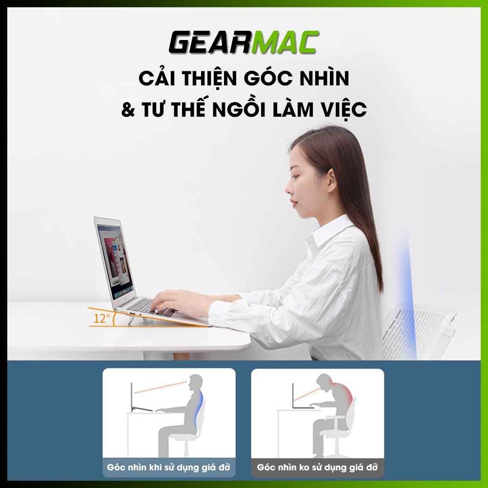 Giá đỡ Laptop di động Nillkin & Nillkin Plus chính hãng - Đế tản nhiệt Laptop, kê laptop Macbook siêu mỏng dạng kickflt