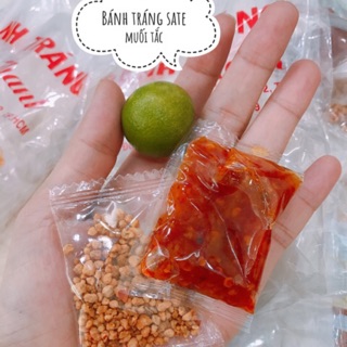 #Banhtrangmuoitac#Bánh tráng muối tắc sate Thanh Thanh 7k/bịch