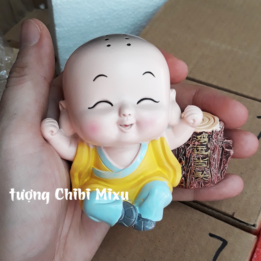 Tượng chibi chú tiểu may mắn