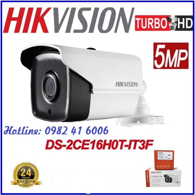 CAMERA HD-TVI HIKVISION 5MP DS-2CE16H0T-IT3F