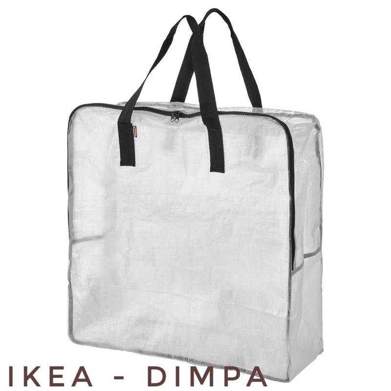 Túi đựng đồ IKEA DIMPA màu trắng trong