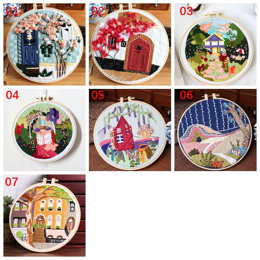 Khung Thêu Tranh Hình Phong Cảnh Trang Trí Nhà Cửa DIY