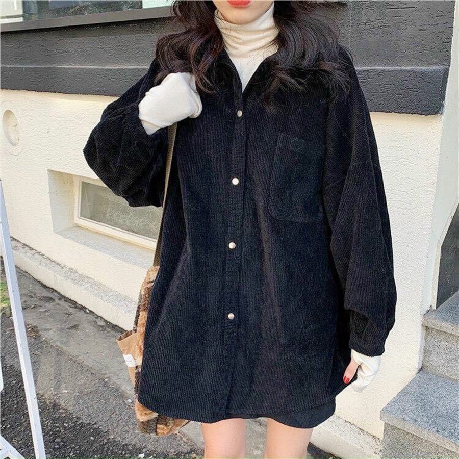 ÁO KHOÁC KAKI Nhung Gân (M1240 - Sơmi Nhung) (KHOÁT STORE) | BigBuy360 - bigbuy360.vn