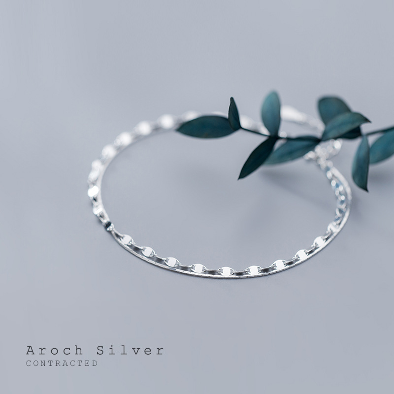 Lắc Chân Mạ Bạc 925 Thiết Kế Đơn Giản Thời Trang Hàn Quốc Cho Nữ | BigBuy360 - bigbuy360.vn