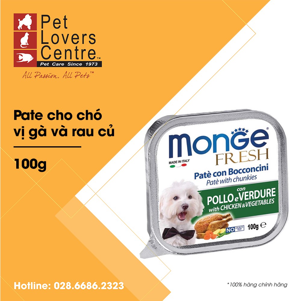 ( SLN 10 ) ( SLN 10 ) [Đủ vị] Pate cho chó MONGE 100G