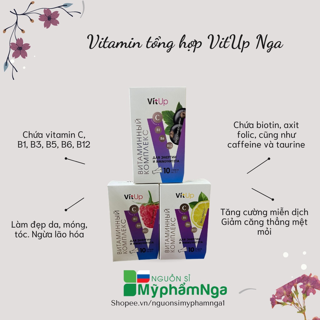 Vitamin tổng hợp Vit Up Nga đẹp da móng tóc