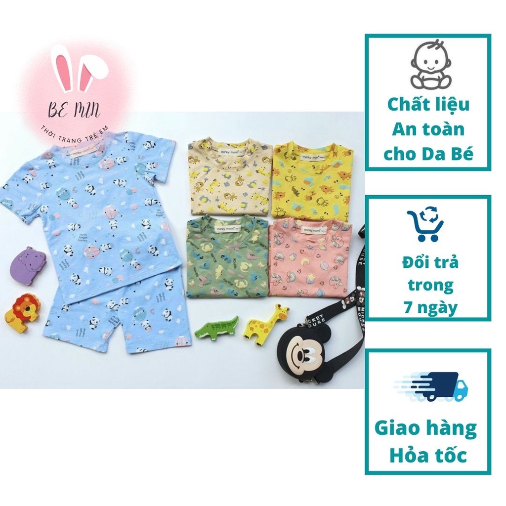 Đồ bộ cotton cao cấp BEMINStore chất thun co giãn thoáng khí, không bai nhão, phù hợp với làn da bé