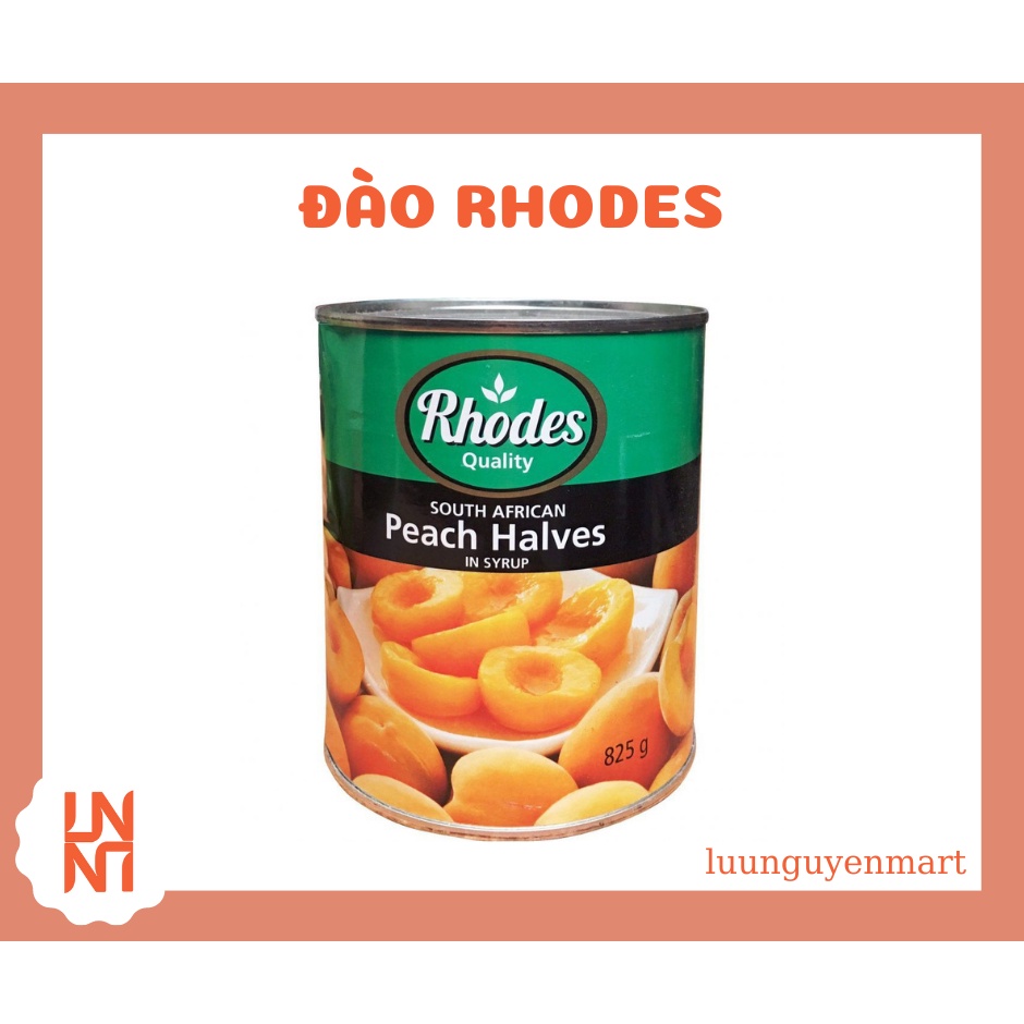 Đào Lon Ngâm Rhodes Dai Giòn Sựt Sựt 820gr