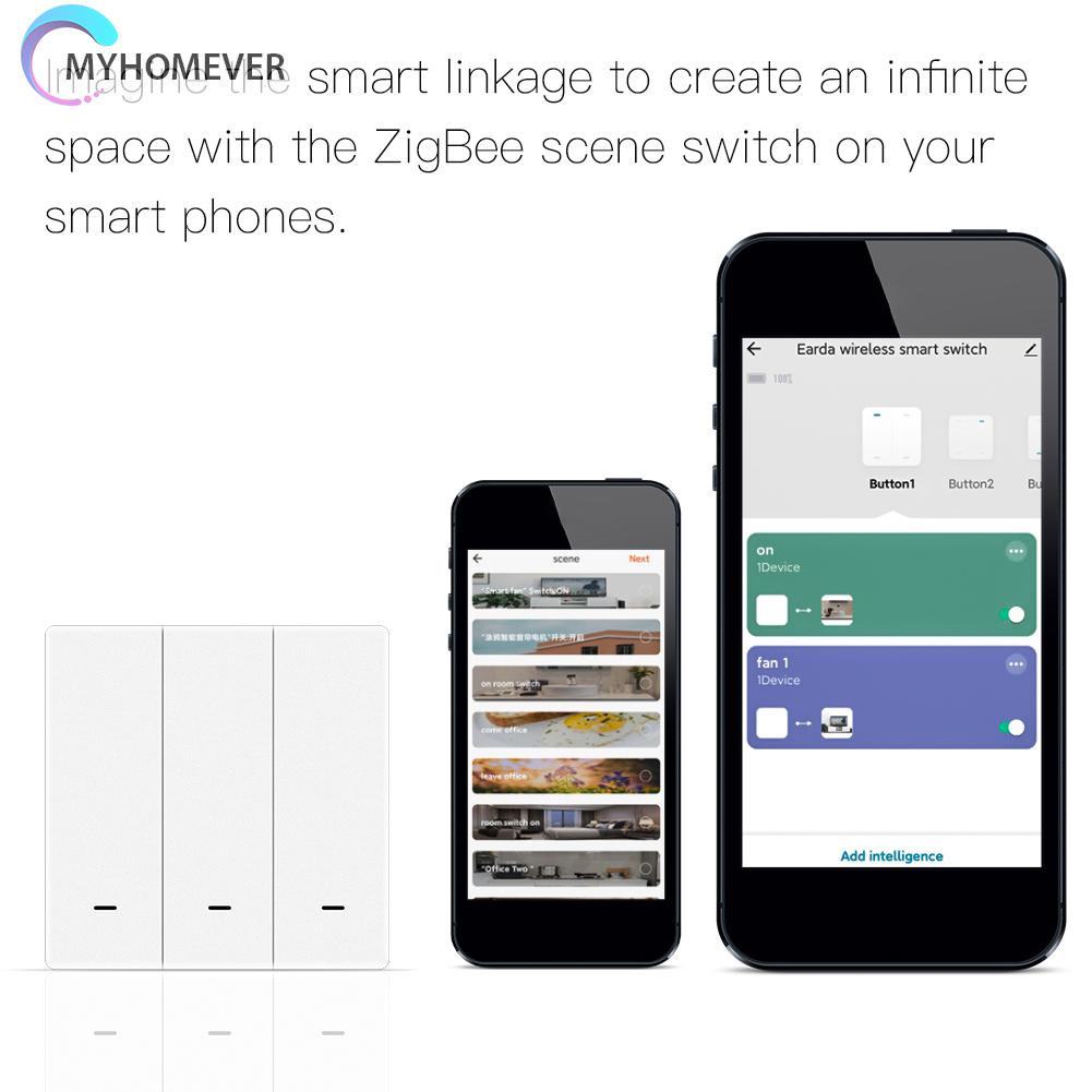 Công Tắc Gắn Tường Thông Minh Zigbee Tuya Kết Nối Bluetooth Điều Khiển Bằng Ứng Dụng