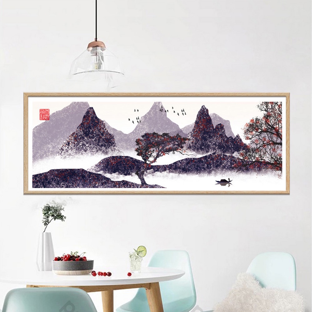 In hình ép gỗ Laminate TRANH TRUNG QUỐC - Mẫu 6 (1 Ngang 20x60, 30x90). In ảnh theo yêu cầu