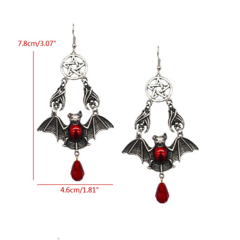 Bông Tai Hình Dơi Màu Đỏ Thời Trang Cho Lễ Tạ Ơn Lễ Tạ Ơn