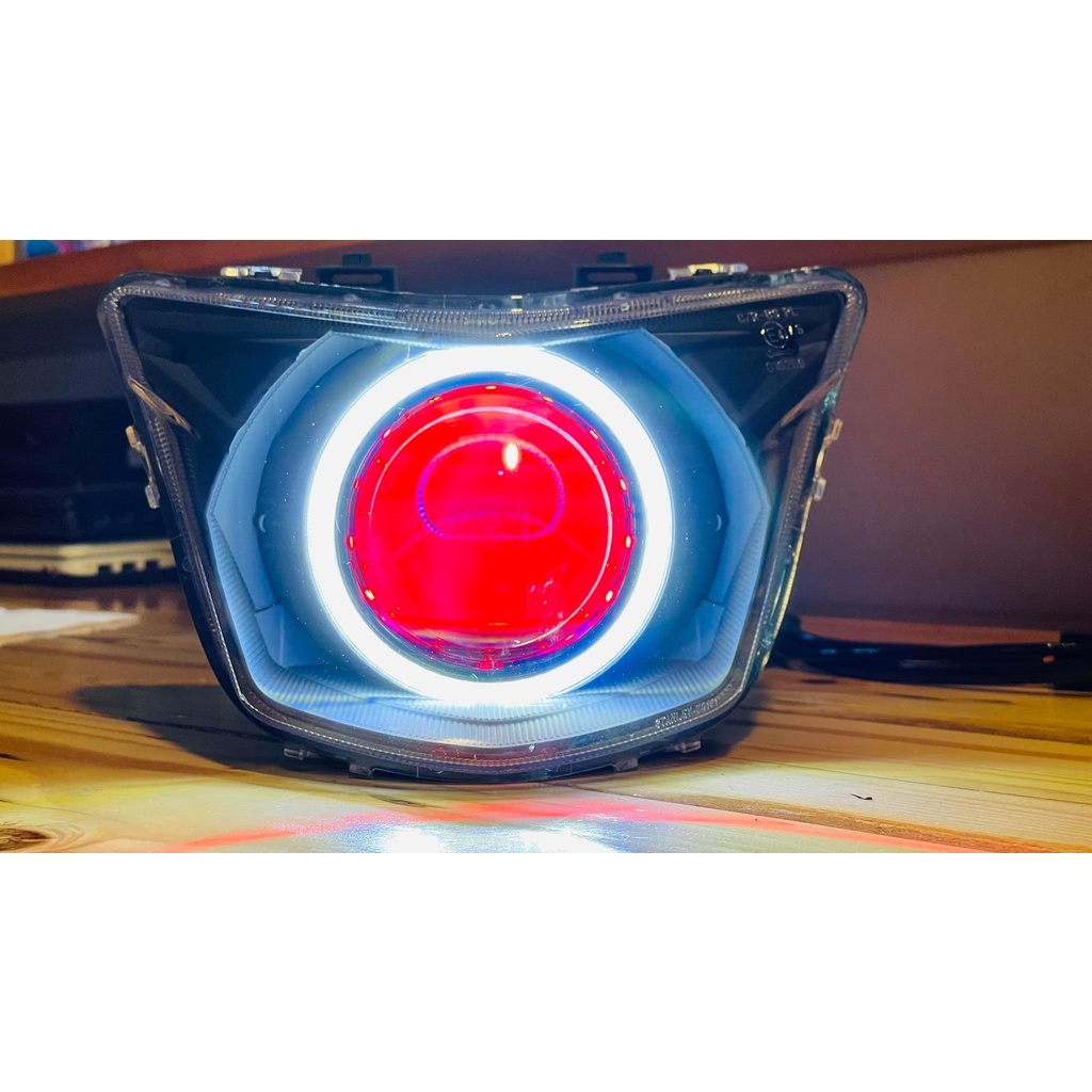 Bi Cầu LED B11, E11, M11 Lens Xanh Tím Lắp Sẵn Trên Chóa Exciter 150, Y15ZR