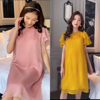 Đầm bầu đẹp thiết kế dáng thời trang chất lụa tơ