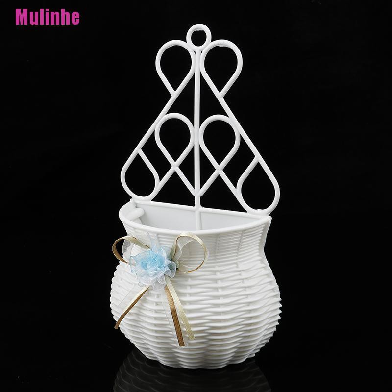 Giỏ hoa treo tường dùng trang trí sân vườn DIY độc đáo