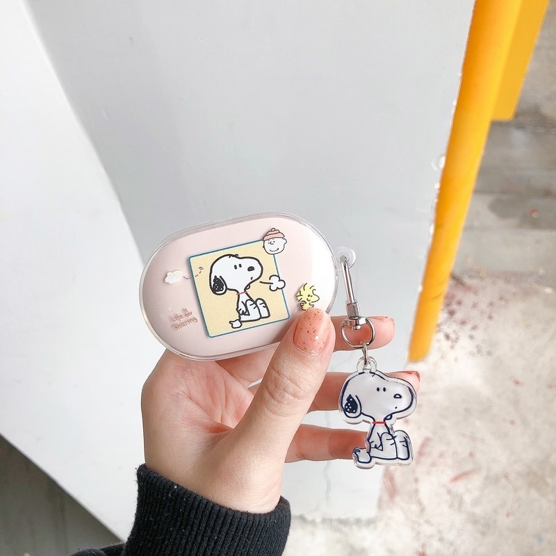 Vỏ bảo vệ hộp sạc tai nghe Xiaomi MI Redmi AirDots 2 bằng nhựa trong suốt họa tiết hoạt hình dễ thương