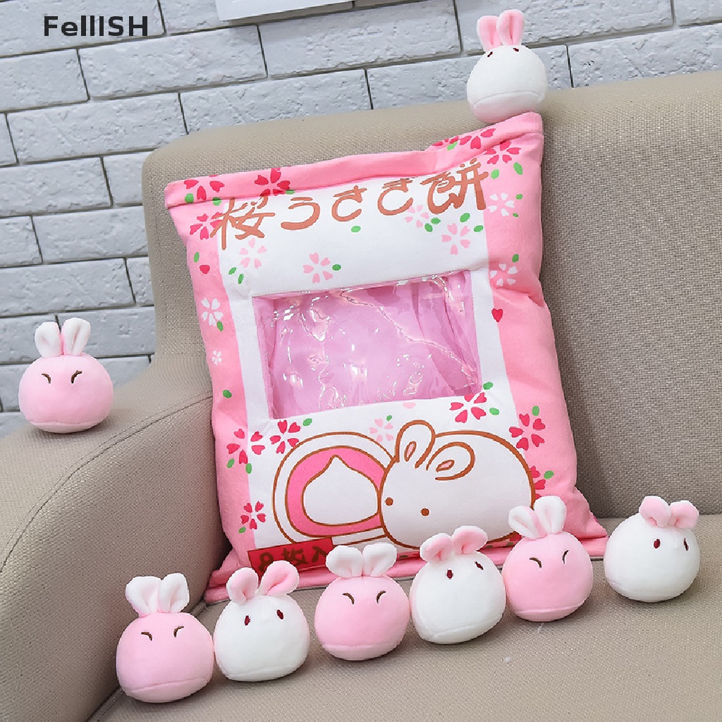 Gối Nhồi Bông Mềm Mại Hình Bánh Pudding / Mèo / Khủng Long Dễ Thương 439br