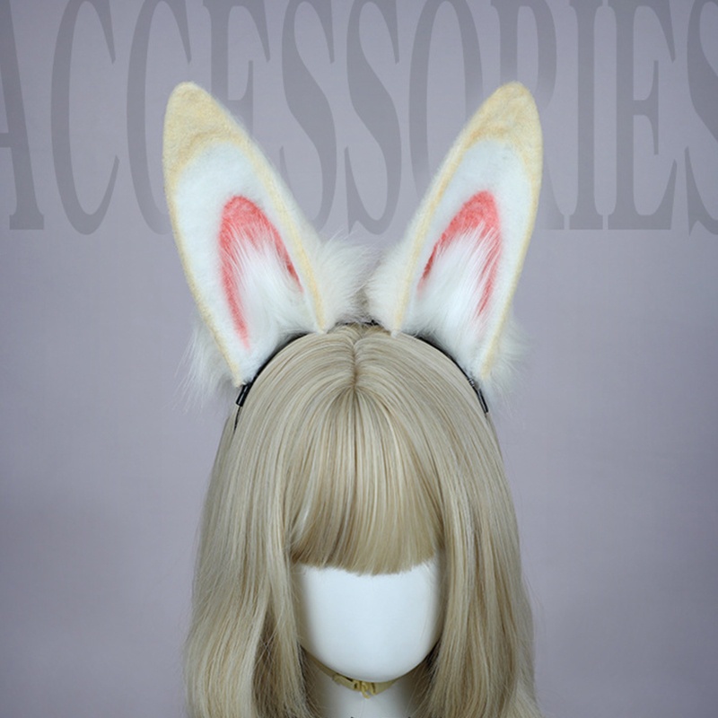 Băng Đô Tai Thỏ Phối Lông Hóa Trang Nhân Vật Hoạt Hình Dễ Thương