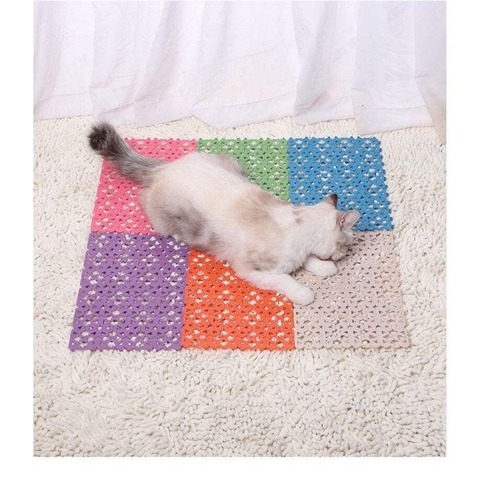 Tấm nhựa lót sàn chuồng thú cưng: thỏ, bọ, sóc,  chó, mèo… tấm sàn nhiều màu, bền rẻ 30x20cm - Kitty Pet Shop