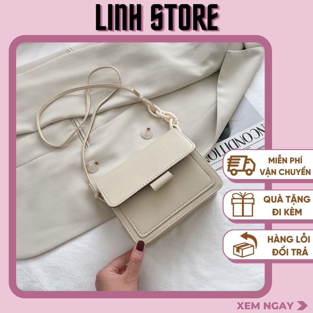 Túi đeo chéoLinh StoreTúi dây pha xích phong cách Hàn Quốc cá tính