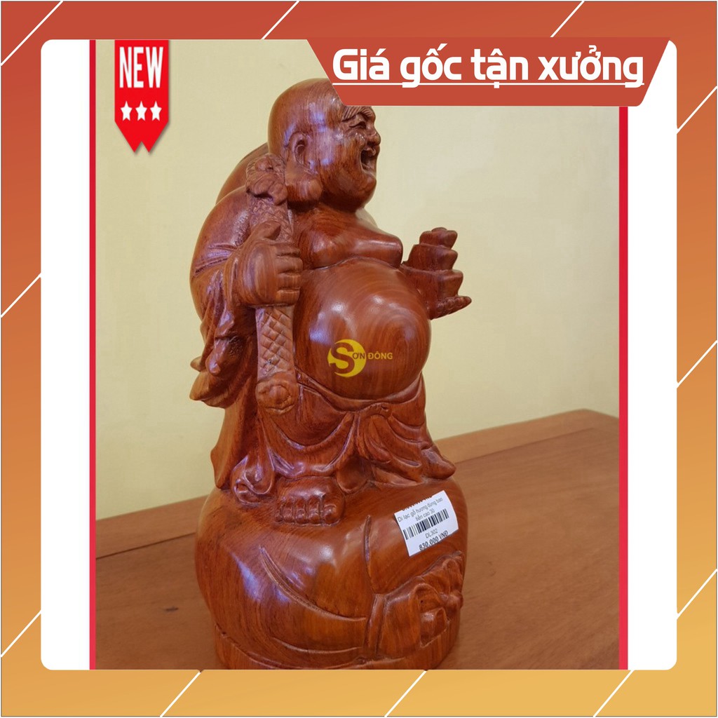 [Nội Thất Mộc] Di lạc gỗ hương đứng bao tiền cao 30 cm