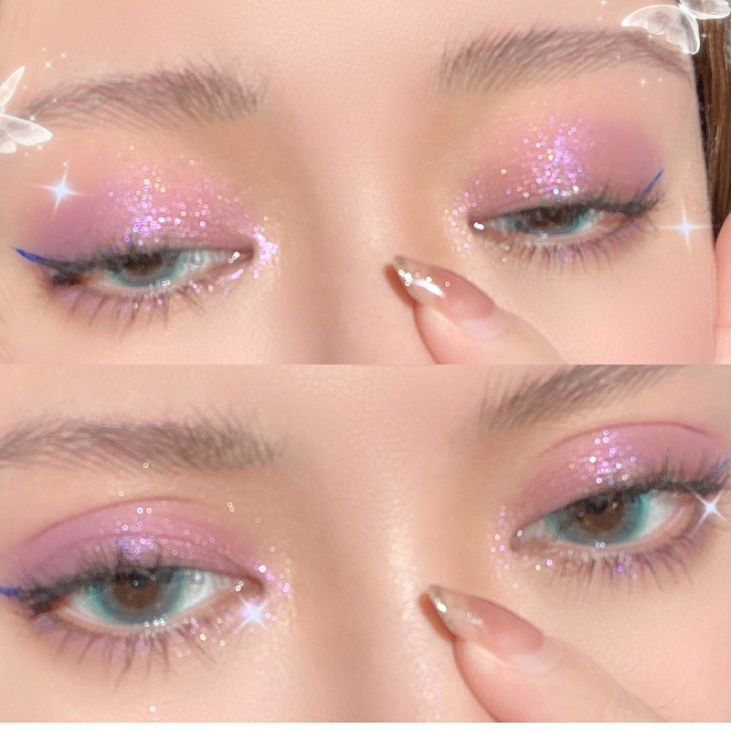 Bảng phấn mắt 9 màu xinh xắn tông màu tím phong cách pastel thời trang hàng nội địa Trung