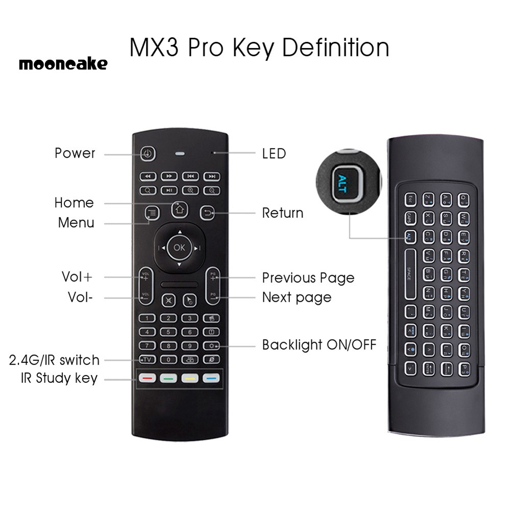 Điều Khiển Từ Xa Không Dây Tích Hợp Bàn Phím Và Chuột Bay3 2.4g Cho X96 H96 Android Tv Box