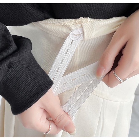 Chân Váy Ngắn Xếp Ly Chống Chói Thời Trang Xuân Thu Cho Mẹ Bầu