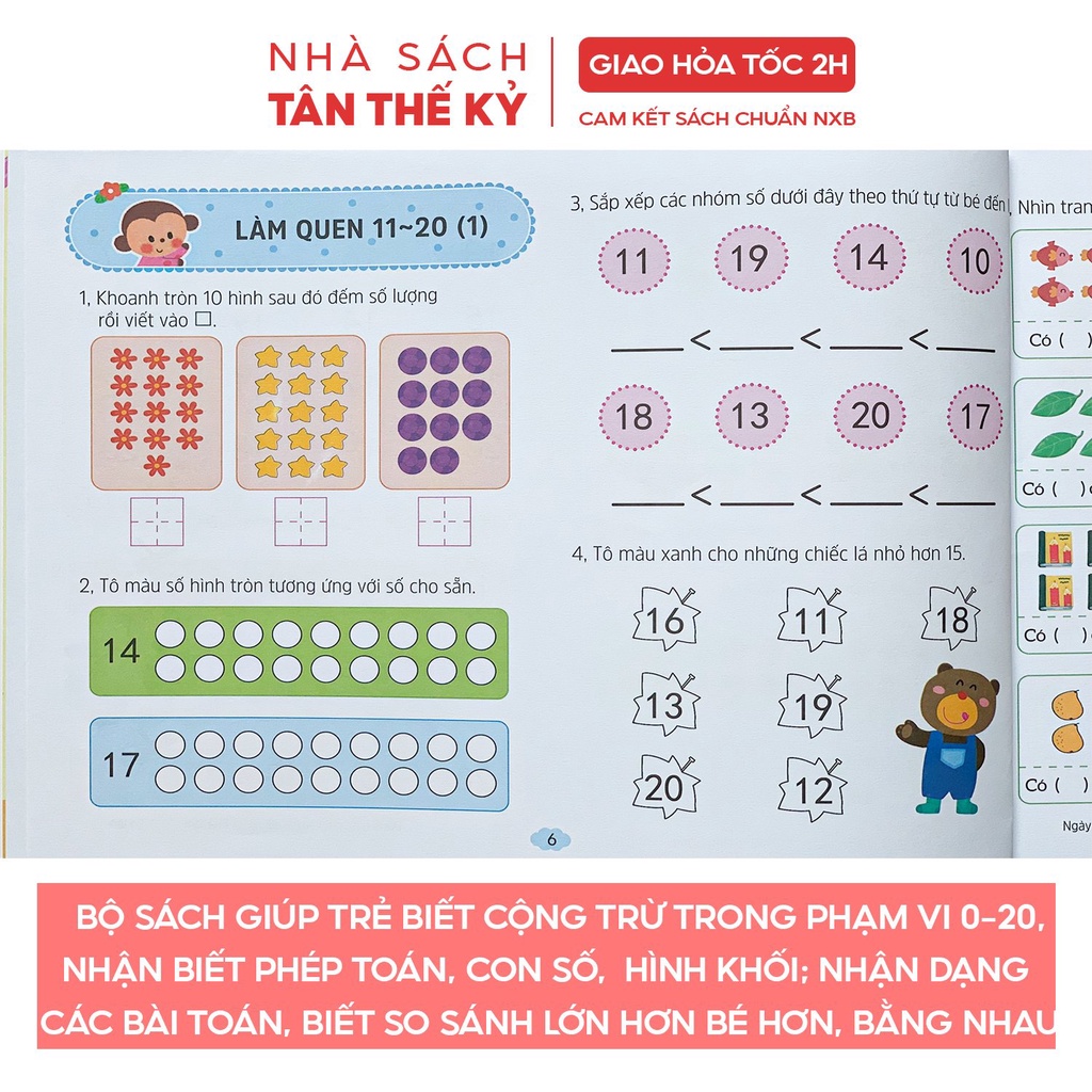 Sách Toán tiền tiểu học cộng trừ (Bộ 2 cuốn)